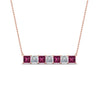 Load image into Gallery viewer, princess-diamond-horizontal-bar-pendant-with-pink-sapphire-in-FDPD8420GSADRPI-NL-RG