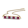 Load image into Gallery viewer, princess-diamond-horizontal-bar-pendant-with-pink-sapphire-in--FDPD8420GSADRPI-NL-YG