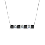 Load image into Gallery viewer, princess-horizontal-bar-pendant-with-black-diamond-in--FDPD8420GBLACK-NL-WG
