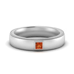 Load image into Gallery viewer, princess-mens-comfort-fit-orange-sapphire-band-in-white-gold-fd123214prrgsaor-nl-wg
