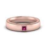 Load image into Gallery viewer, princess-mens-comfort-fit-pink-sapphire-band-in-rose-gold-fd123214prrgsadrpi-nl-rg

