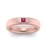 Load image into Gallery viewer, princess-mens-comfort-fit-pink-sapphire-band-in-rose-gold-fd123214prrgsadrpi-nl-rg
