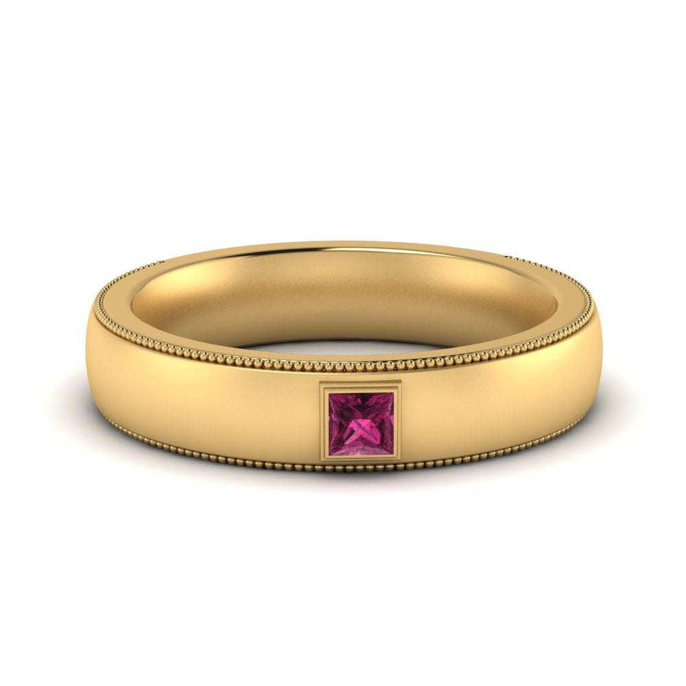 princess-mens-comfort-fit-pink-sapphire-band-in-yellow-gold-fd123214prrgsadrpi-nl-yg