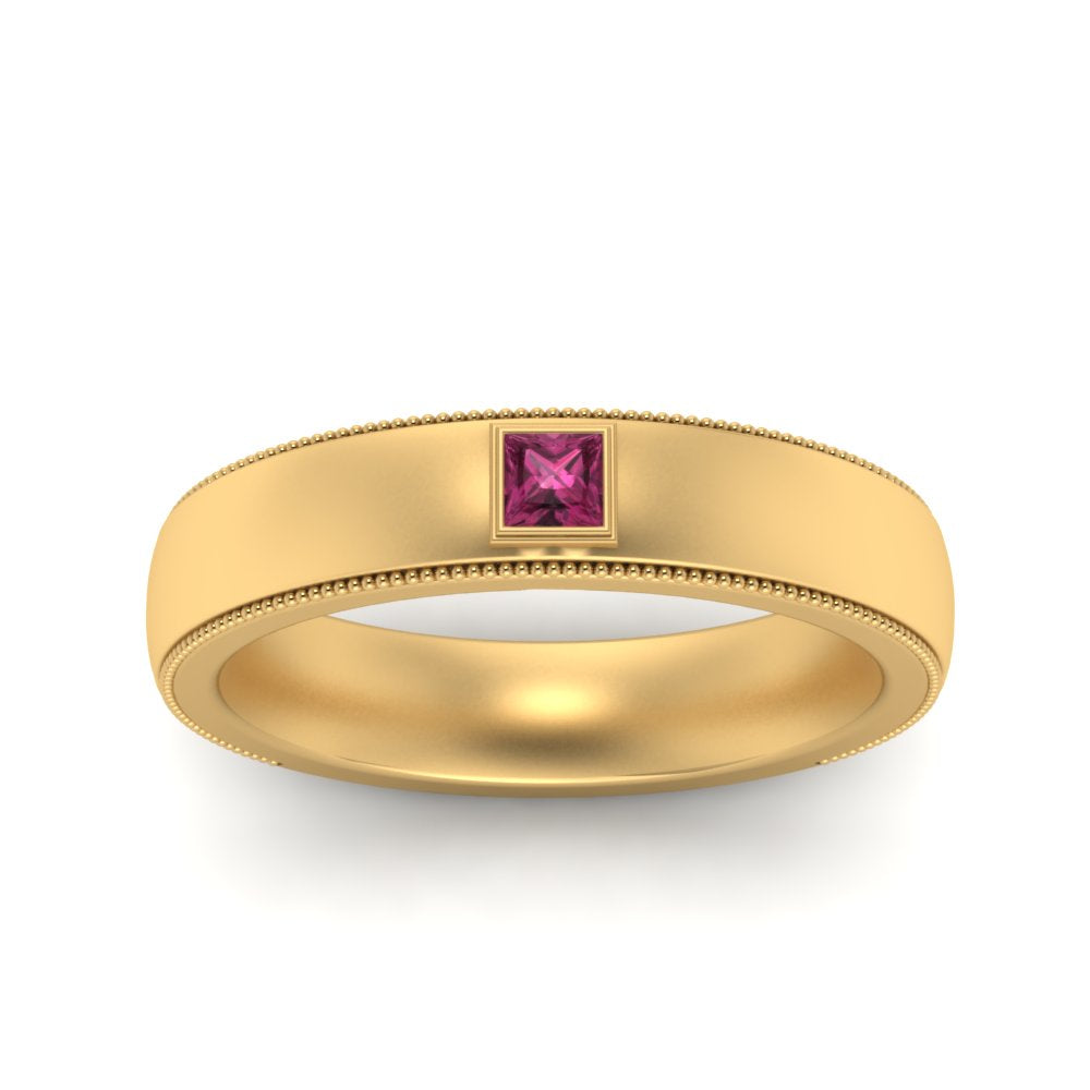 princess-mens-comfort-fit-pink-sapphire-band-in-yellow-gold-fd123214prrgsadrpi-nl-yg