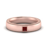 Load image into Gallery viewer, princess-mens-comfort-fit-ruby-band-in-rose-gold-fd123214prrgrudr-nl-rg
