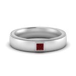 Load image into Gallery viewer, princess-mens-comfort-fit-ruby-band-in-white-gold-fd123214prrgrudr-nl-wg
