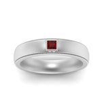 Load image into Gallery viewer, princess-mens-comfort-fit-ruby-band-in-white-gold-fd123214prrgrudr-nl-wg
