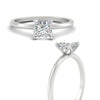 Load image into Gallery viewer, Princess Cut Tulip Solitaire Engagement Ring