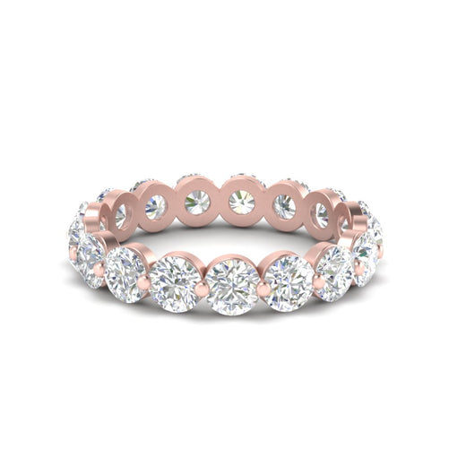 Women's 3 Ct Round Cut Common Prong Eternity Ring