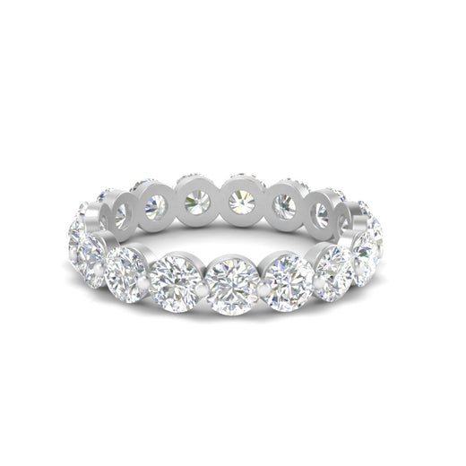 Women's 3 Ct Round Cut Common Prong Eternity Ring