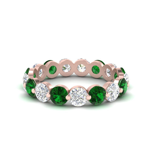 Women's 3 Ct Round Cut Common Prong Eternity Ring