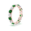 Load image into Gallery viewer, Women's 3 Ct Round Cut Common Prong Eternity Ring