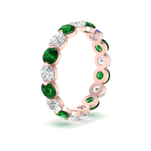 Women's 3 Ct Round Cut Common Prong Eternity Ring