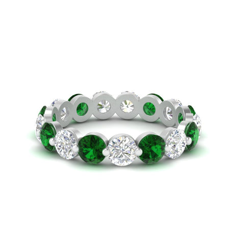 Women's 3 Ct Round Cut Common Prong Eternity Ring