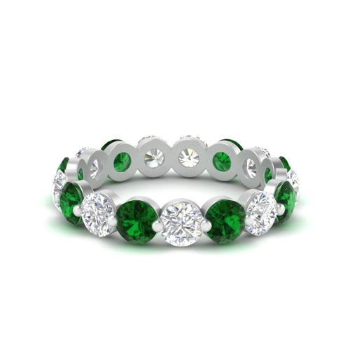 Women's 3 Ct Round Cut Common Prong Eternity Ring