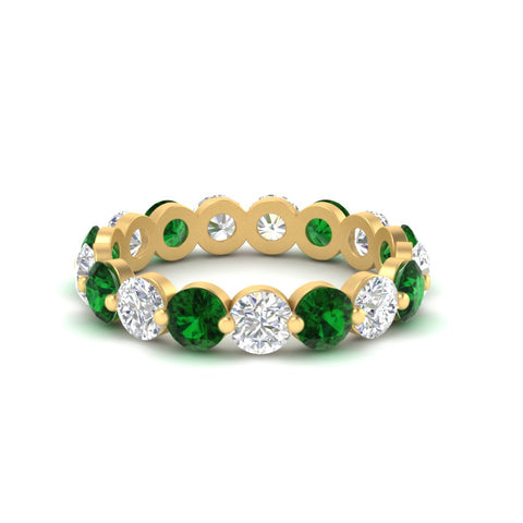 Women's 3 Ct Round Cut Common Prong Eternity Ring