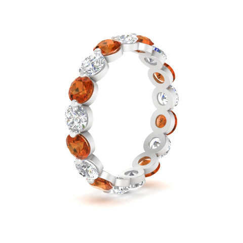 Women's 3 Ct Round Cut Common Prong Eternity Ring