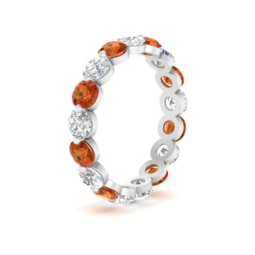 Women's 3 Ct Round Cut Common Prong Eternity Ring