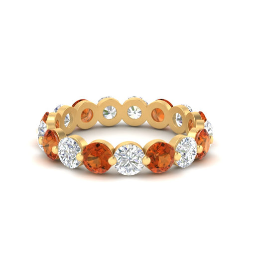 Women's 3 Ct Round Cut Common Prong Eternity Ring