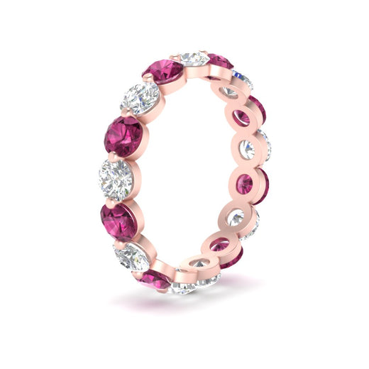 Women's 3 Ct Round Cut Common Prong Eternity Ring