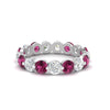 Load image into Gallery viewer, Women's 3 Ct Round Cut Common Prong Eternity Ring