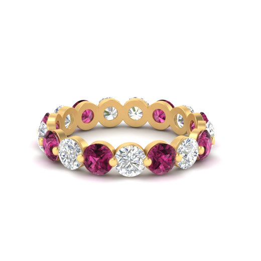 Women's 3 Ct Round Cut Common Prong Eternity Ring