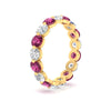 Load image into Gallery viewer, Women's 3 Ct Round Cut Common Prong Eternity Ring
