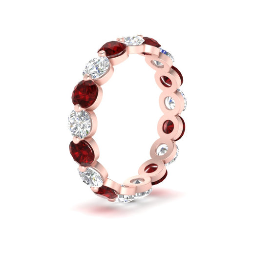 Women's 3 Ct Round Cut Common Prong Eternity Ring