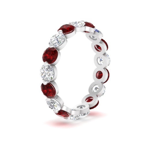 Women's 3 Ct Round Cut Common Prong Eternity Ring