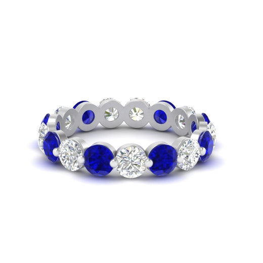 Women's 3 Ct Round Cut Common Prong Eternity Ring