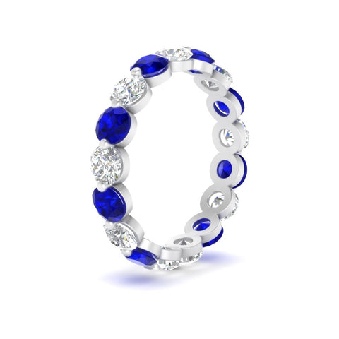 Women's 3 Ct Round Cut Common Prong Eternity Ring