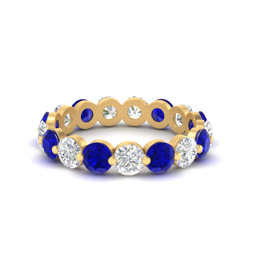 Women's 3 Ct Round Cut Common Prong Eternity Ring