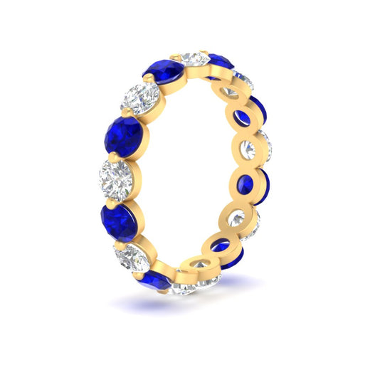 Women's 3 Ct Round Cut Common Prong Eternity Ring