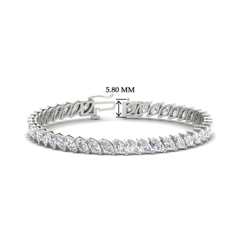15 Carat Prong Set Marquise Tennis Bracelet
