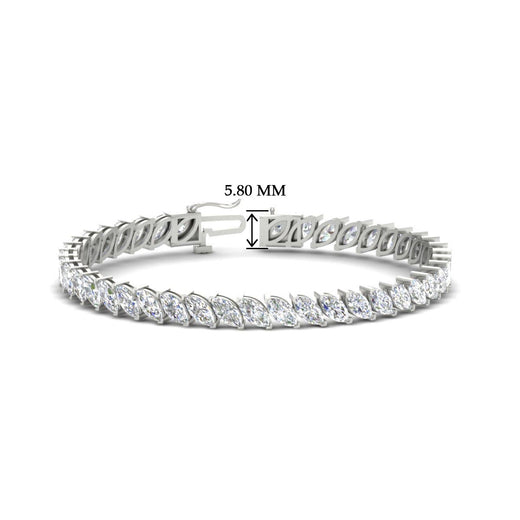 15 Carat Prong Set Marquise Tennis Bracelet