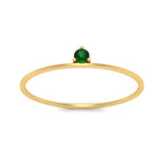 Load image into Gallery viewer, prong-set-round-thin-emerald-ring-in-yellow-gold-FD9391RORGEMGR-NL-YG.jpg
