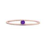 Load image into Gallery viewer, prong-set-round-thin-purple-topaz-stackable-ring-in-rose-gold-FD9391RORGVITO-NL-RG.jpg
