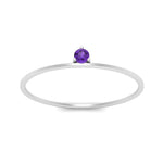 Load image into Gallery viewer, prong-set-round-thin-purple-topaz-stackable-ring-in-white-gold-FD9391RORGVITO-NL-WG.jpg
