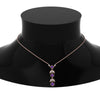 Load image into Gallery viewer, purple-topaz-petal-diamond-drop-necklace-in-FDPD8598GVITOANGLE2-NL-RG