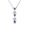 Load image into Gallery viewer, purple-topaz-petal-diamond-drop-necklace-in-FDPD8598GVITOANGLE2-NL-WG