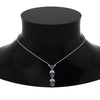 Load image into Gallery viewer, purple-topaz-petal-diamond-drop-necklace-in-FDPD8598GVITOANGLE2-NL-WG