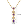 Load image into Gallery viewer, purple-topaz-petal-diamond-drop-necklace-in-FDPD8598GVITOANGLE2-NL-YG