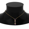 Load image into Gallery viewer, purple-topaz-petal-diamond-drop-necklace-in-FDPD8598GVITOANGLE2-NL-YG