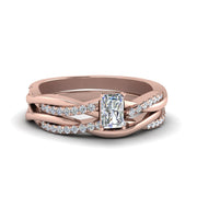 radiant-cut-Infinity-twist-diamond-matching-bridal-set-in-14K-rose-gold-FD8253RA-NL-RG