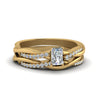 Load image into Gallery viewer, radiant-cut-Infinity-twist-diamond-matching-bridal-set-in-14K-yellow-gold-FD8253RA-NL-YG