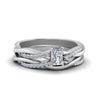 Load image into Gallery viewer, radiant-cut-Infinity-twist-diamond-matching-bridal-set-in-950-Platinum-FD8253RA-NL-WG