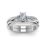 Load image into Gallery viewer, radiant-cut-Infinity-twist-diamond-matching-bridal-set-in-950-Platinum-FD8253RA-NL-WG
