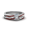 Load image into Gallery viewer, radiant-cut-Infinity-twist-diamond-matching-bridal-set-with-ruby-in-950-Platinum-FD8253RAGRUDR-NL-WG