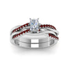 Load image into Gallery viewer, radiant-cut-Infinity-twist-diamond-matching-bridal-set-with-ruby-in-950-Platinum-FD8253RAGRUDR-NL-WG
