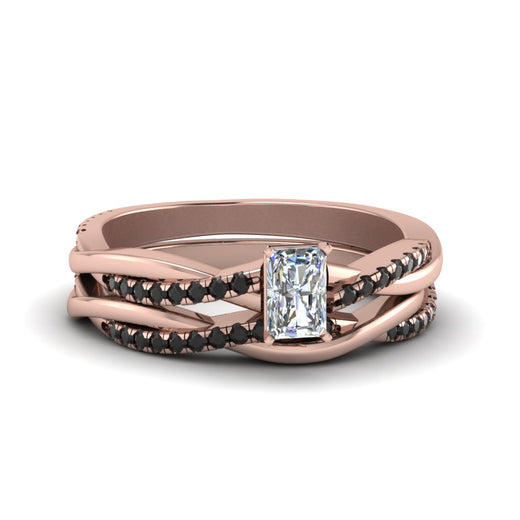 radiant-cut-Infinity-twist-matching-bridal-set-with-black-diamond-in-14K-rose-gold-FD8253RAGBLACK-NL-RG